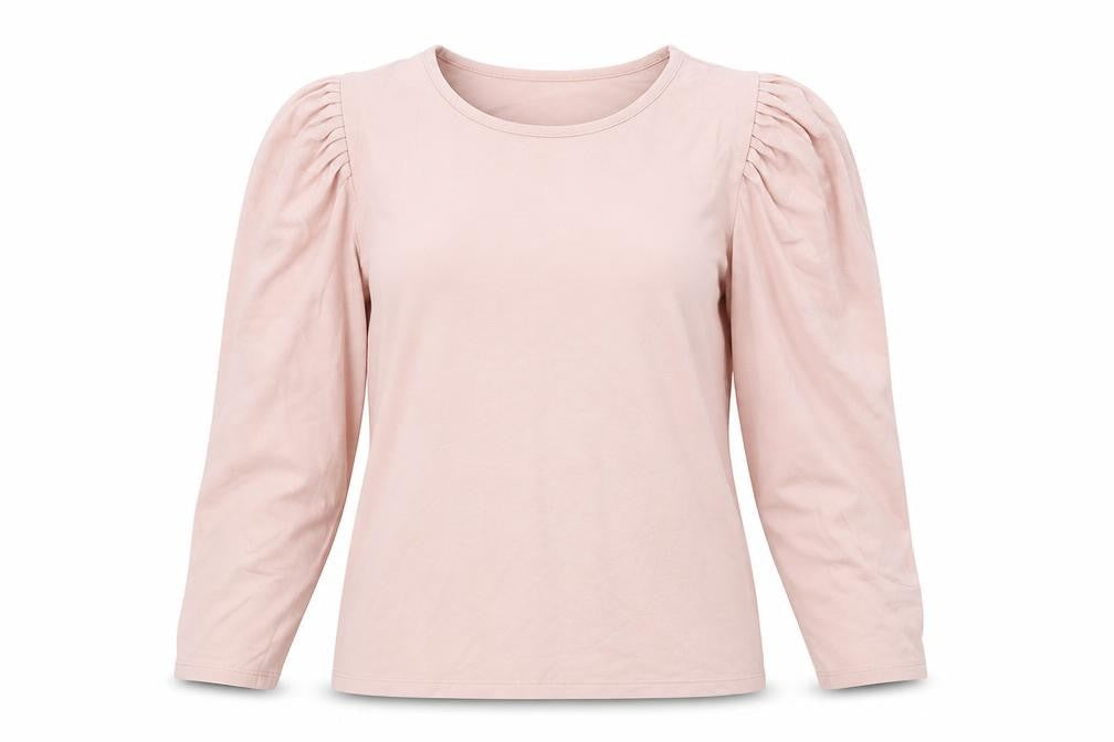 MNG Women's Pink Blouse, M, Long Sleeve, Regular