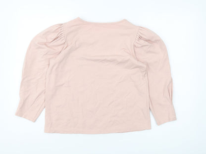 Mango Women's Pink Blouse, M, Long Sleeve, Regular