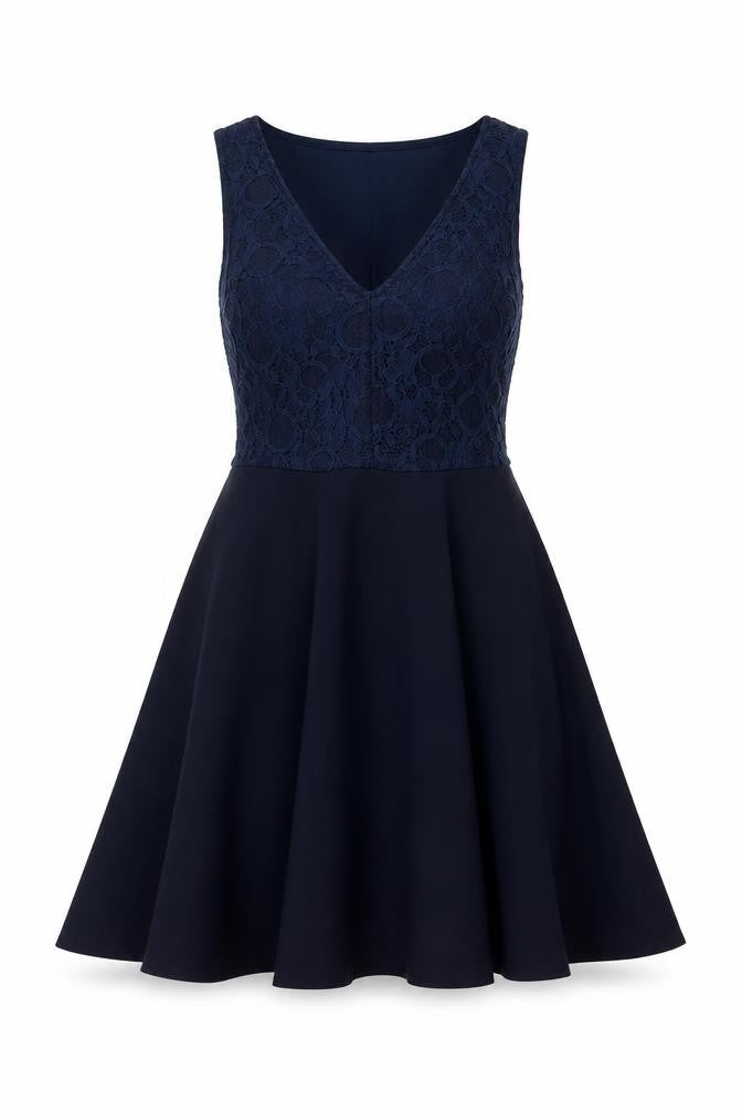 Mela London Women's Blue Fit & Flare Dress, Size 10