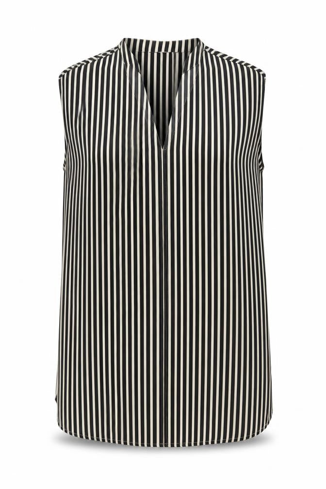 H&M Women's Black Striped Sleeveless Shift Dress Size 6