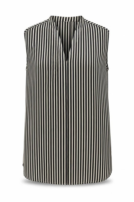 H&M Women's Black Striped Sleeveless Shift Dress Size 6