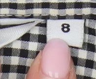 Disley Women's Black Check Button-Up Shirt, Size 8