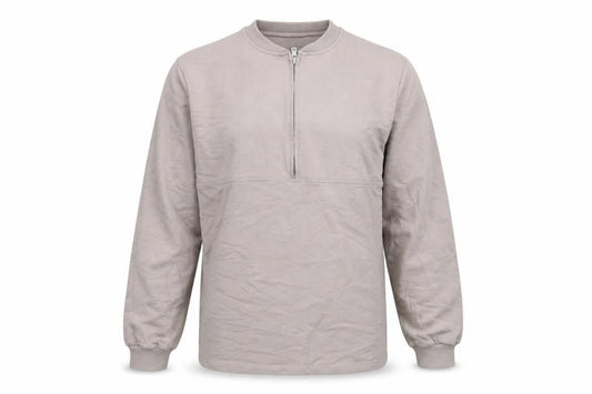 ASOS Men's Grey 1/2 Zip Sweatshirt, Size L, Crew Neck