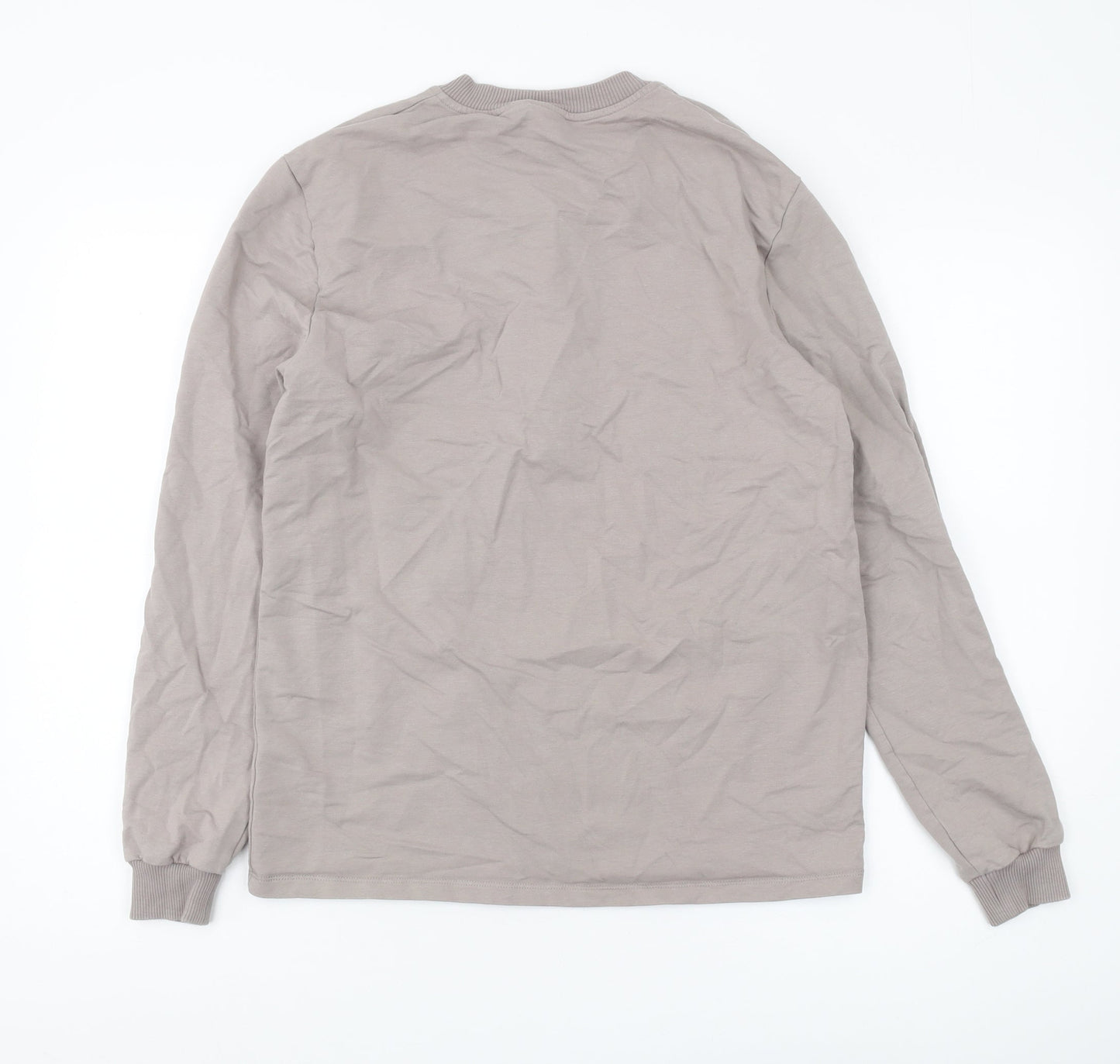 ASOS Men's Grey 1/2 Zip Sweatshirt, Size L, Crew Neck