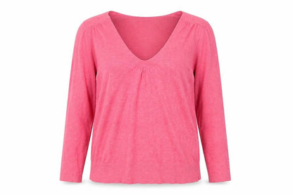 Karen Cole Women's Pink V-Neck Pullover Jumper