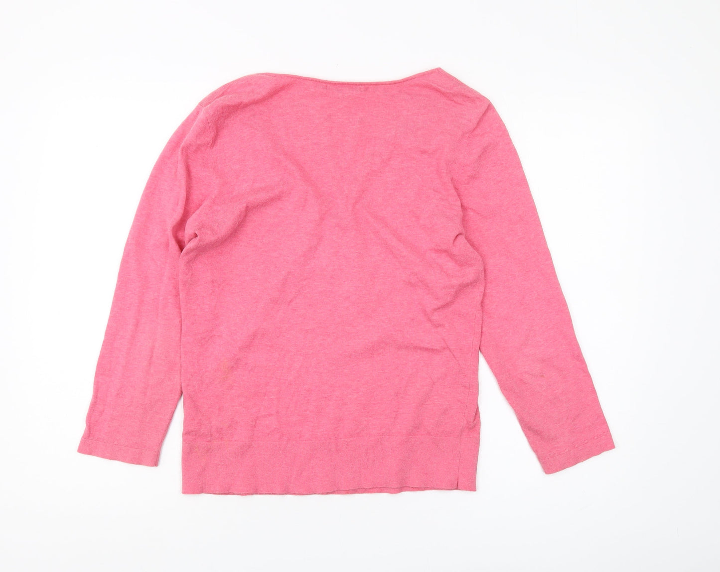 Karen Cole Women's Pink V-Neck Pullover Jumper