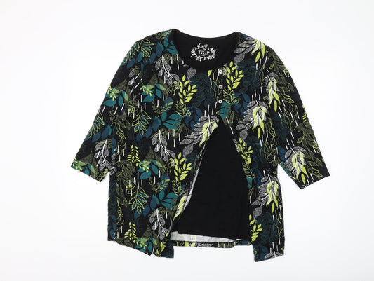 TIGI Women's Multicoloured Floral Blouse Size 14