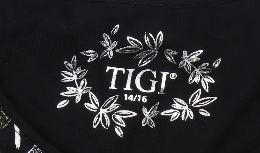 TIGI Women's Multicoloured Floral Blouse Size 14