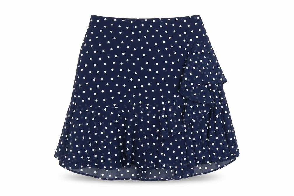 Marks & Spencer Women's Blue Polka Dot Wrap Skirt