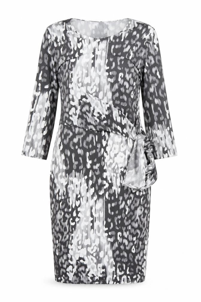 Marks & Spencer Women Grey Geometric Pencil Dress Size 8