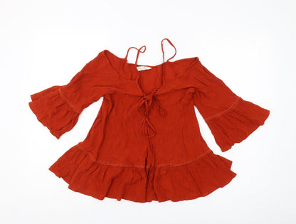 Additional front view of Miss Selfridge Women's Red Camisole Blouse UK 10