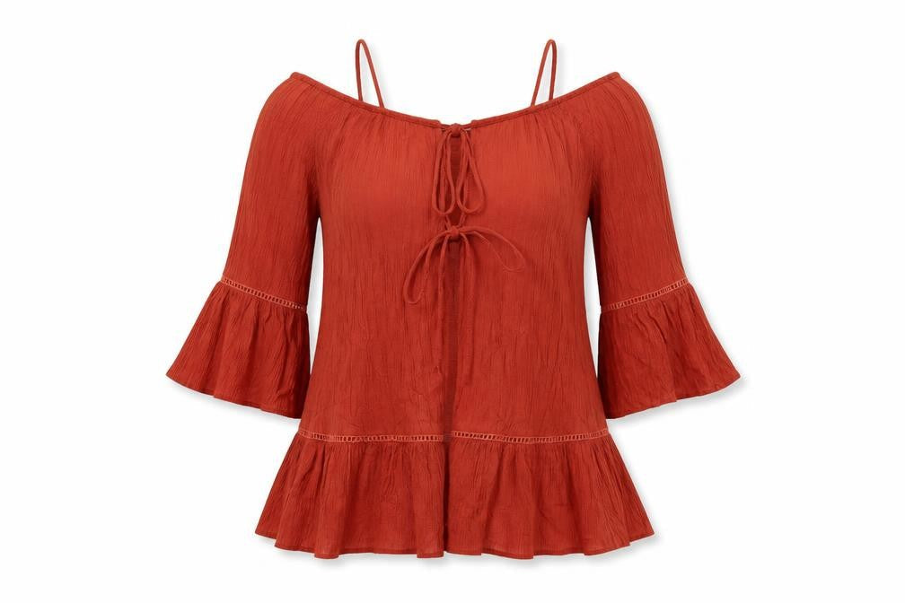Miss Selfridge Women's Red Camisole Blouse UK 10