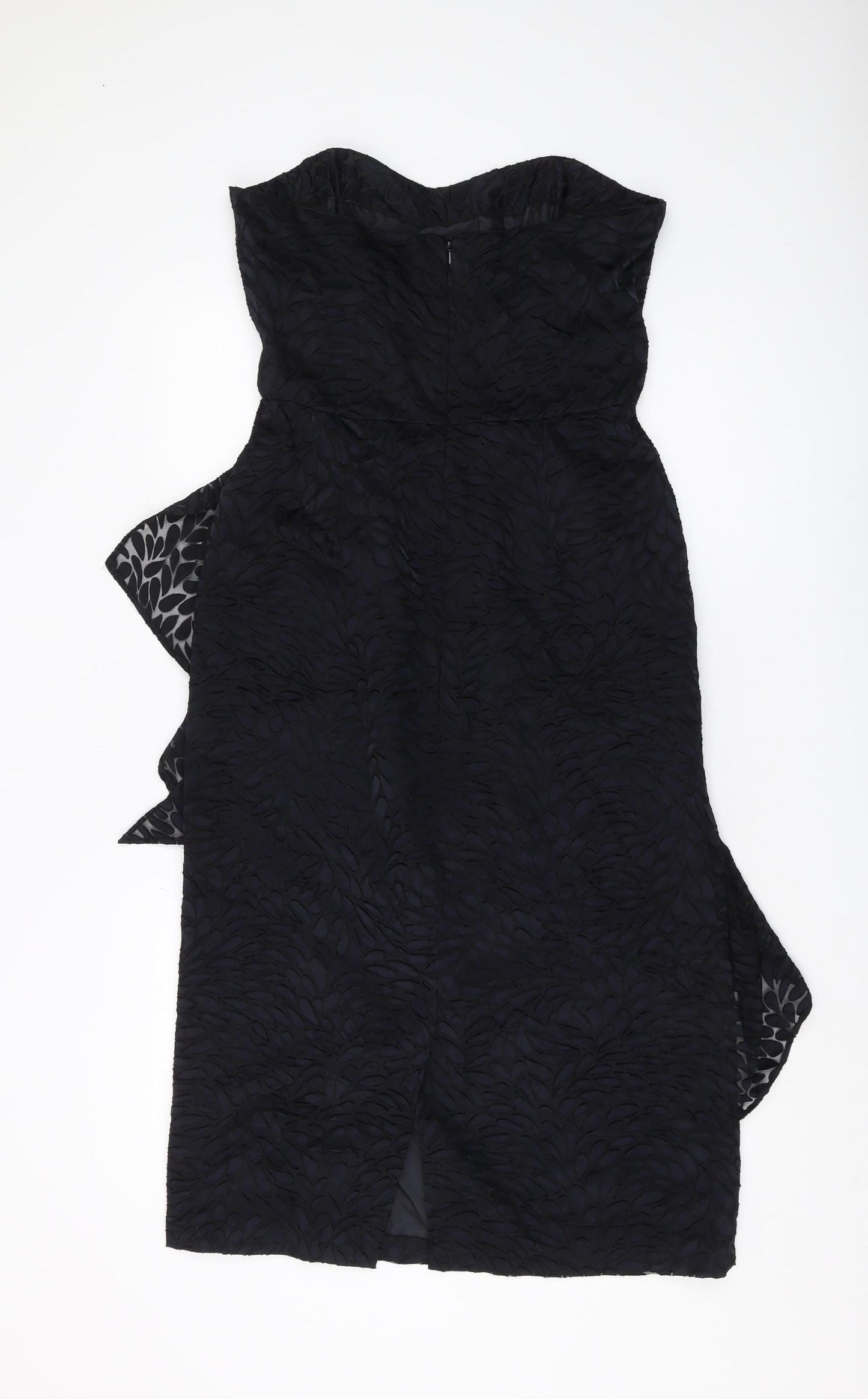 Principles Black Midi Strapless Dress, Size 14, Women's