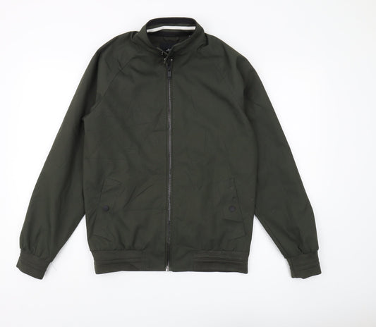 Burton Menswear Men's Green Bomber Jacket S Lightweight