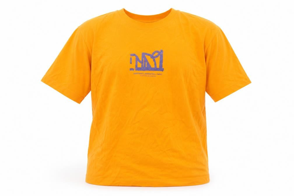 Zara Men's Orange Art Theme Regular Fit T-Shirt M
