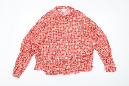 Marks & Spencer Women's Red Button-Up Blouse