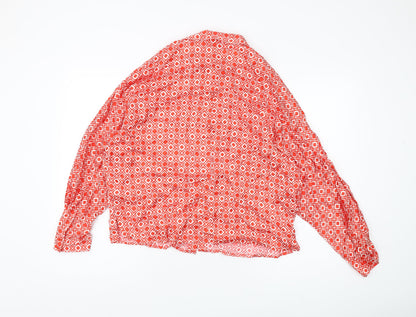 Marks & Spencer Women's Red Button-Up Blouse