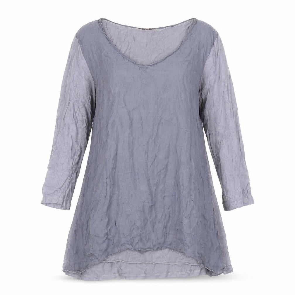 Phase Eight Grey Women's Tunic M 3/4 Sleeve Cotton Blend