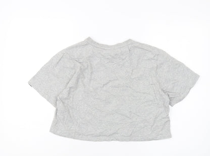 Back view of Ellesse Women's Grey Cropped T-Shirt, size 10
