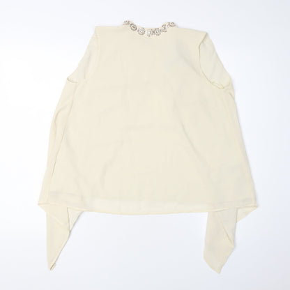 Marks & Spencer Women Beige Sleeveless Top, Size 8