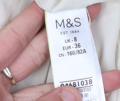 Marks & Spencer Women Beige Sleeveless Top, Size 8