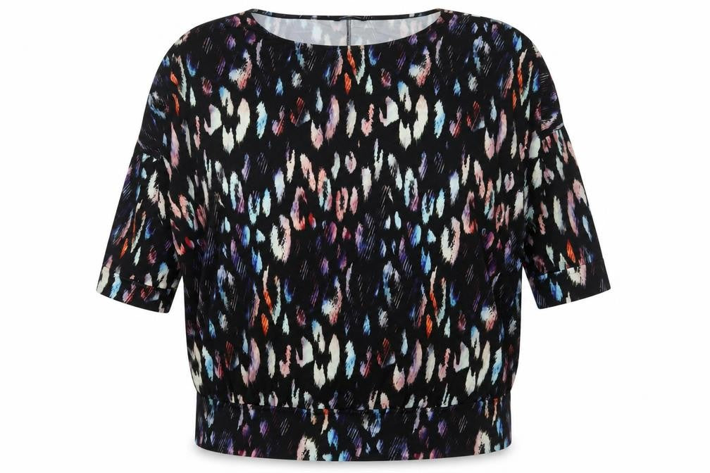 Roman Women's Black Multicoloured Tunic Size 22 Relaxed Fit