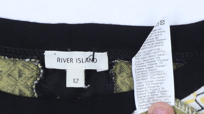 River Island Women's Multicoloured Geometric T-Shirt
