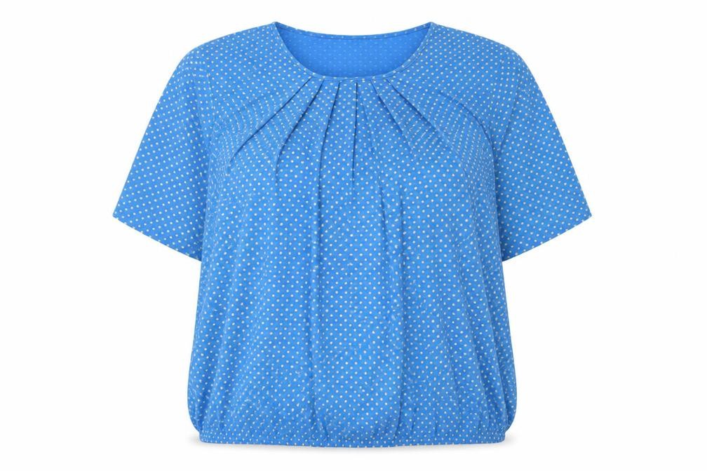 Cotton Traders Women's Blue Polka Dot Blouse Size 20