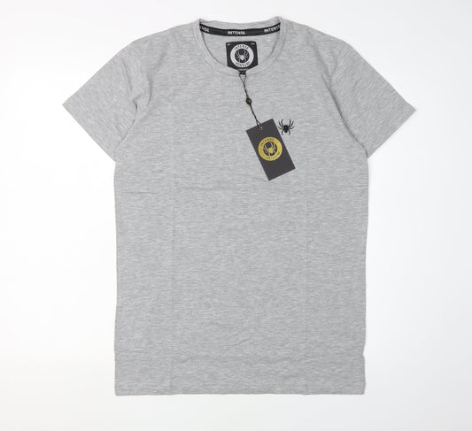 INTENSE Men's Grey Crew Neck T-Shirt Size S