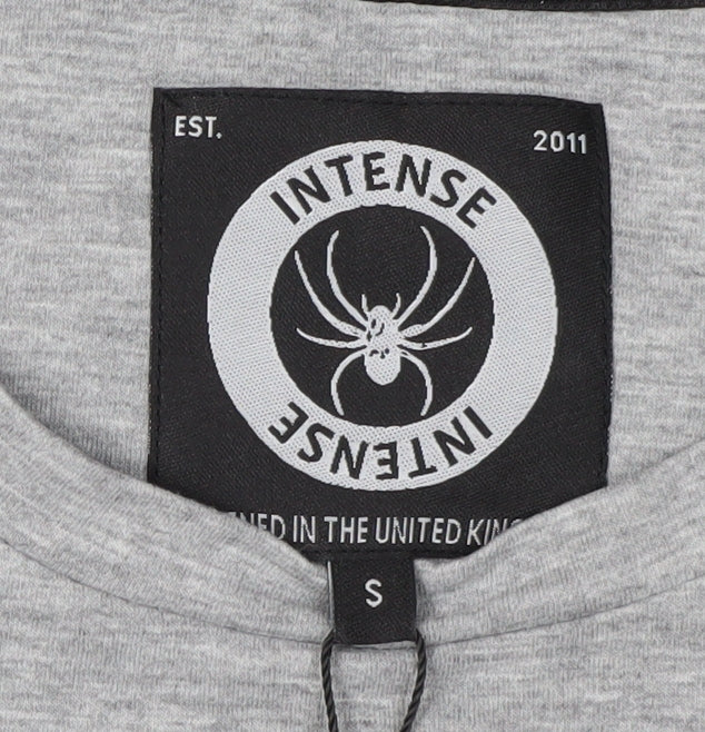 INTENSE Men's Grey Crew Neck T-Shirt Size S