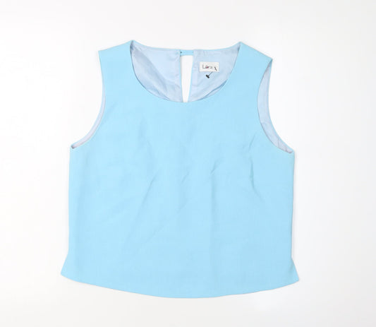 Libra Women's Blue Tank Top Size 12 Scoop Neck