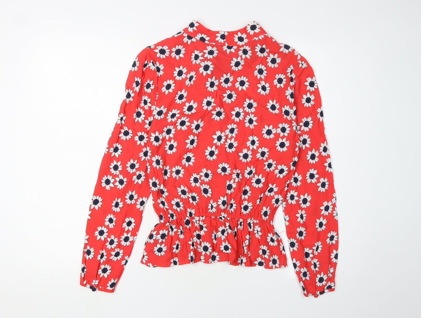 Marks and Spencer Women’s Red Floral Tunic Blouse Size 6