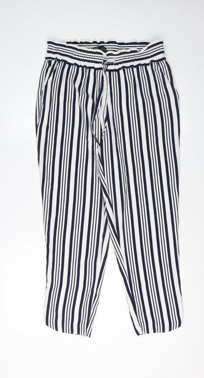 Zara Women's Multicoloured Cropped Trousers, Medium