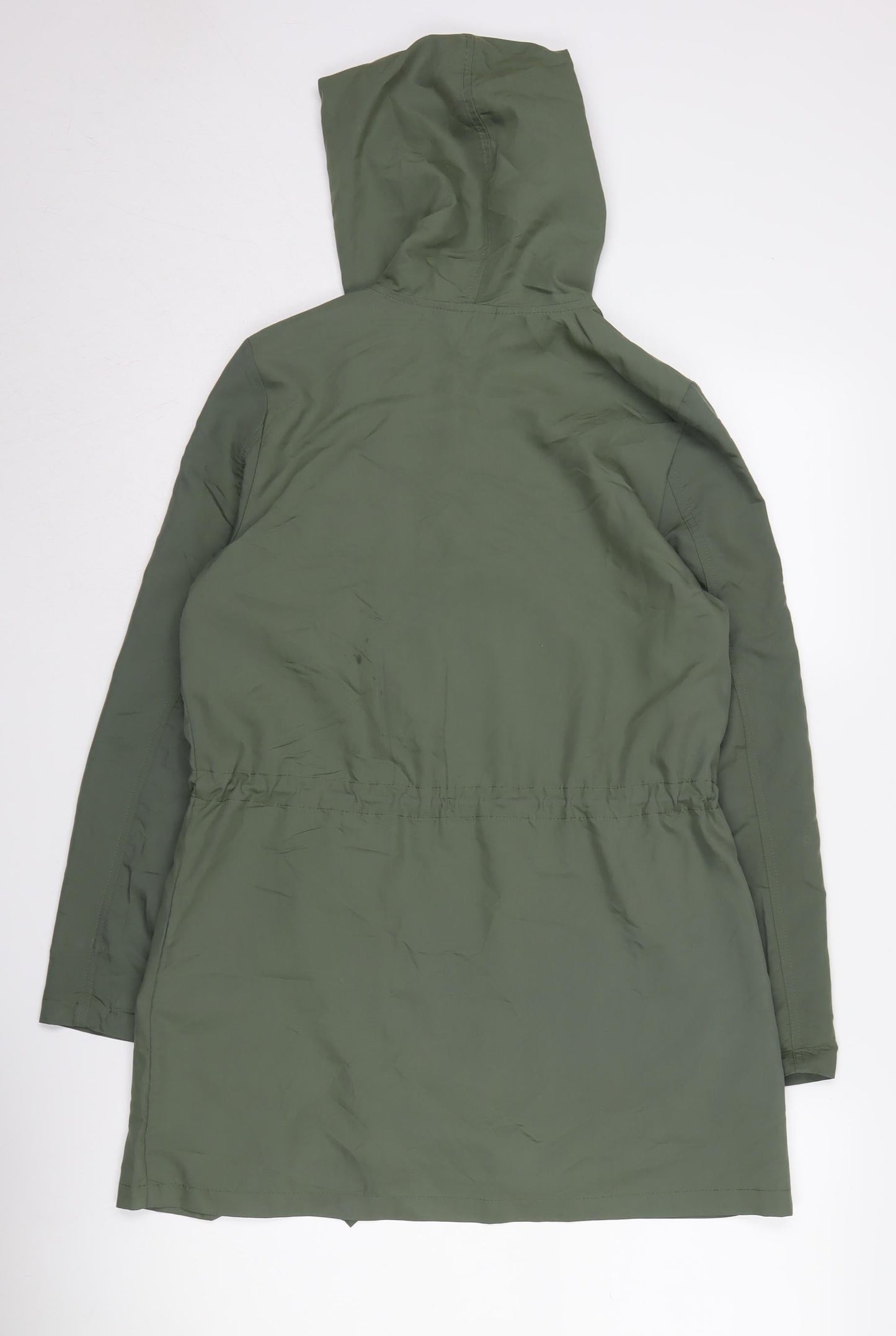 H&M Women's Green Parka Jacket, XS, Hooded, Casual Wear