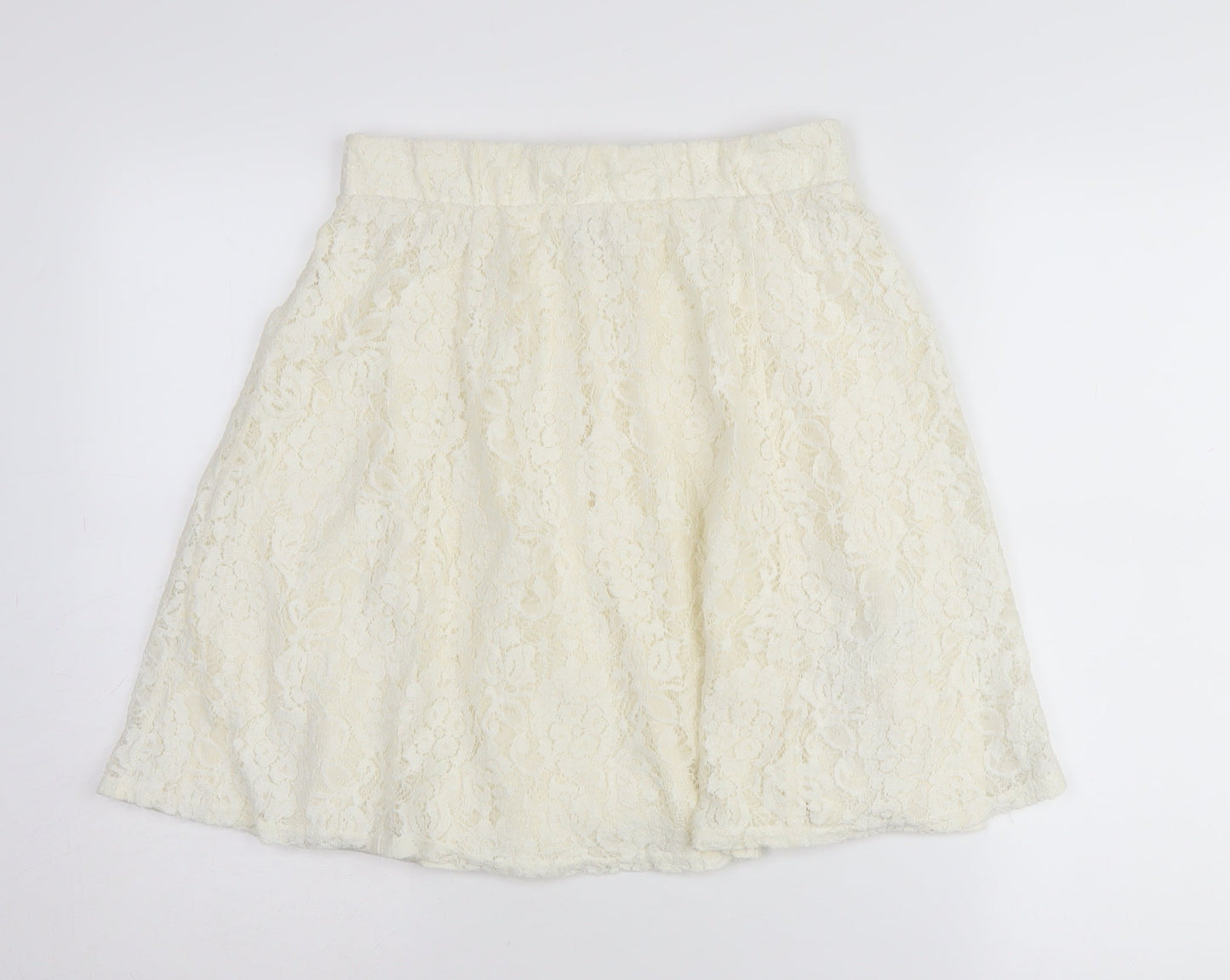 Yessica Women's Ivory Lace A-Line Skirt, Size S