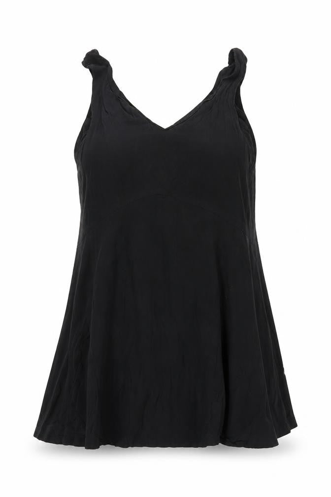 Warehouse Women's Black Tank Top Size 12 Viscose Sleeveless