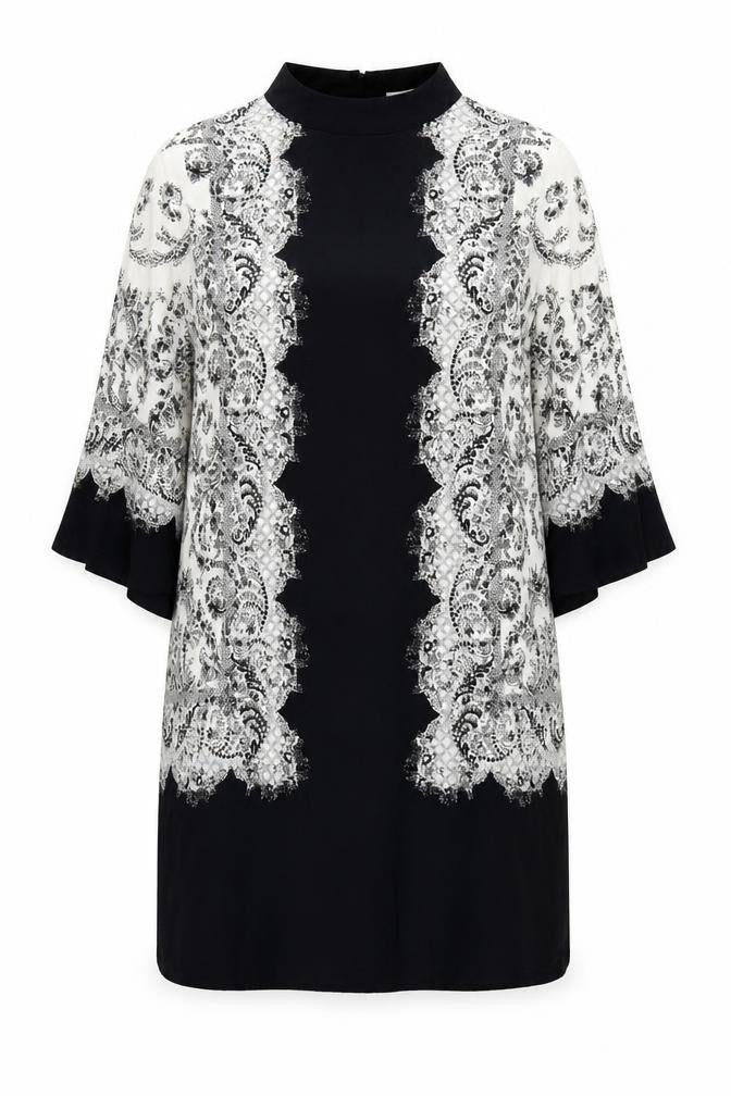 H&M Women's Black & White Paisley Dress Size 14