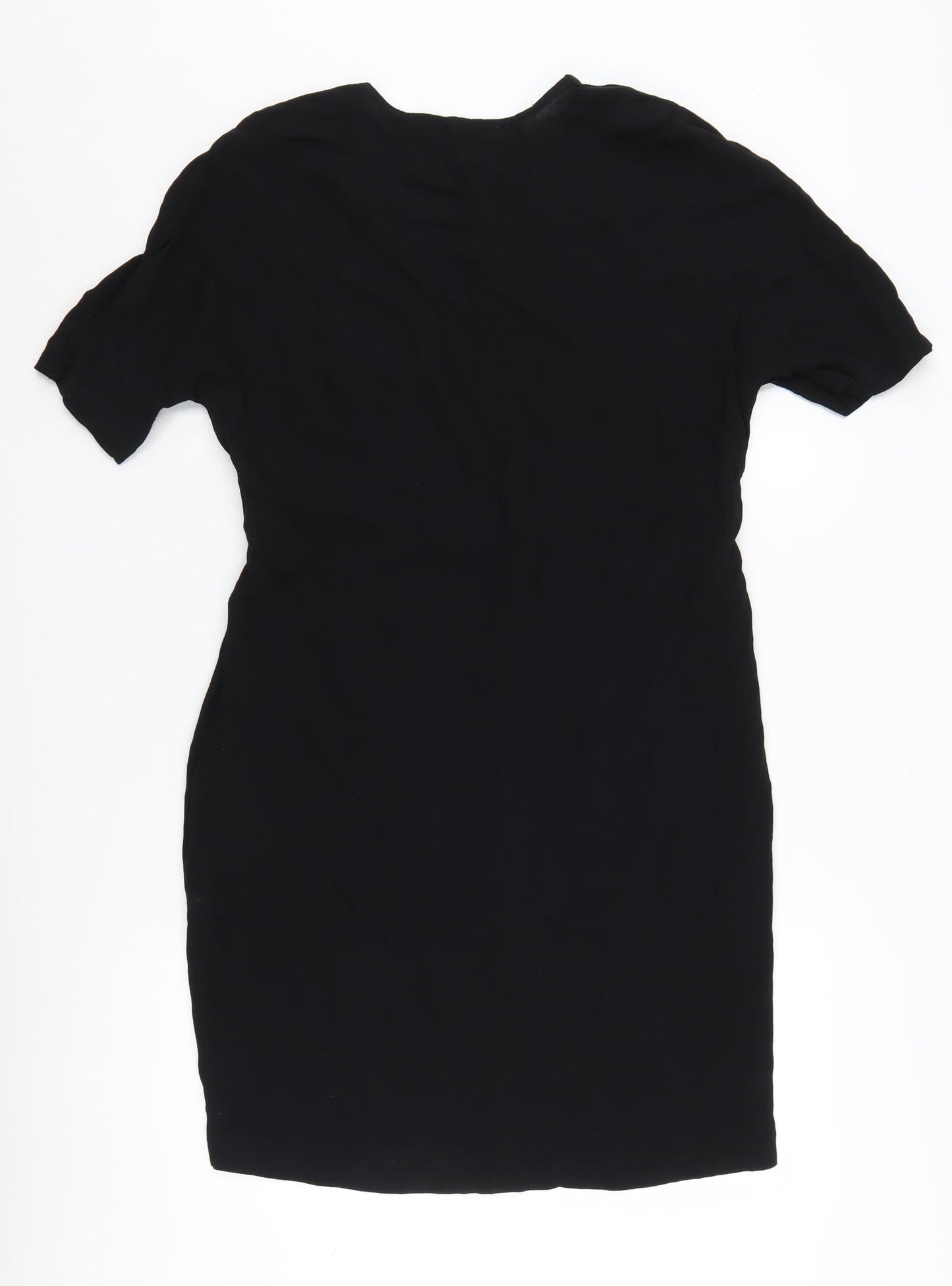 Zara Black Sheath Dress Size 12 Women's Viscose