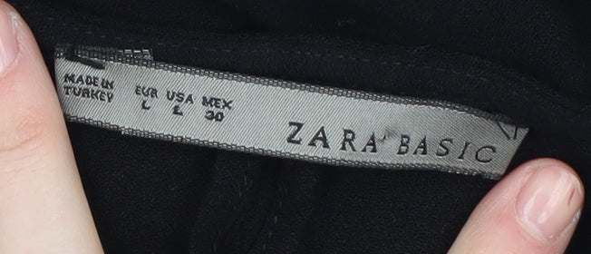 Zara Black Sheath Dress Size 12 Women's Viscose