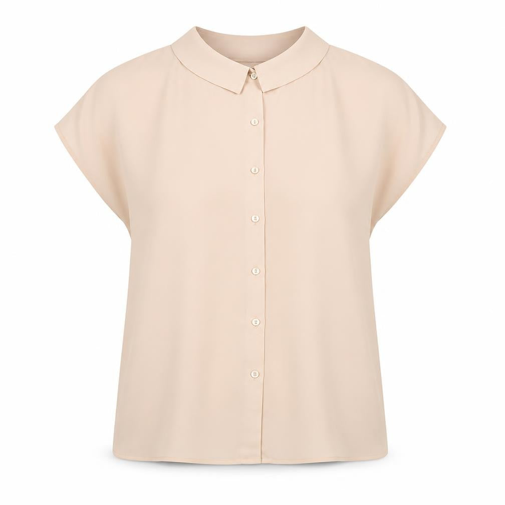 St Michael Women's Beige Blouse Size 16 Vintage Style
