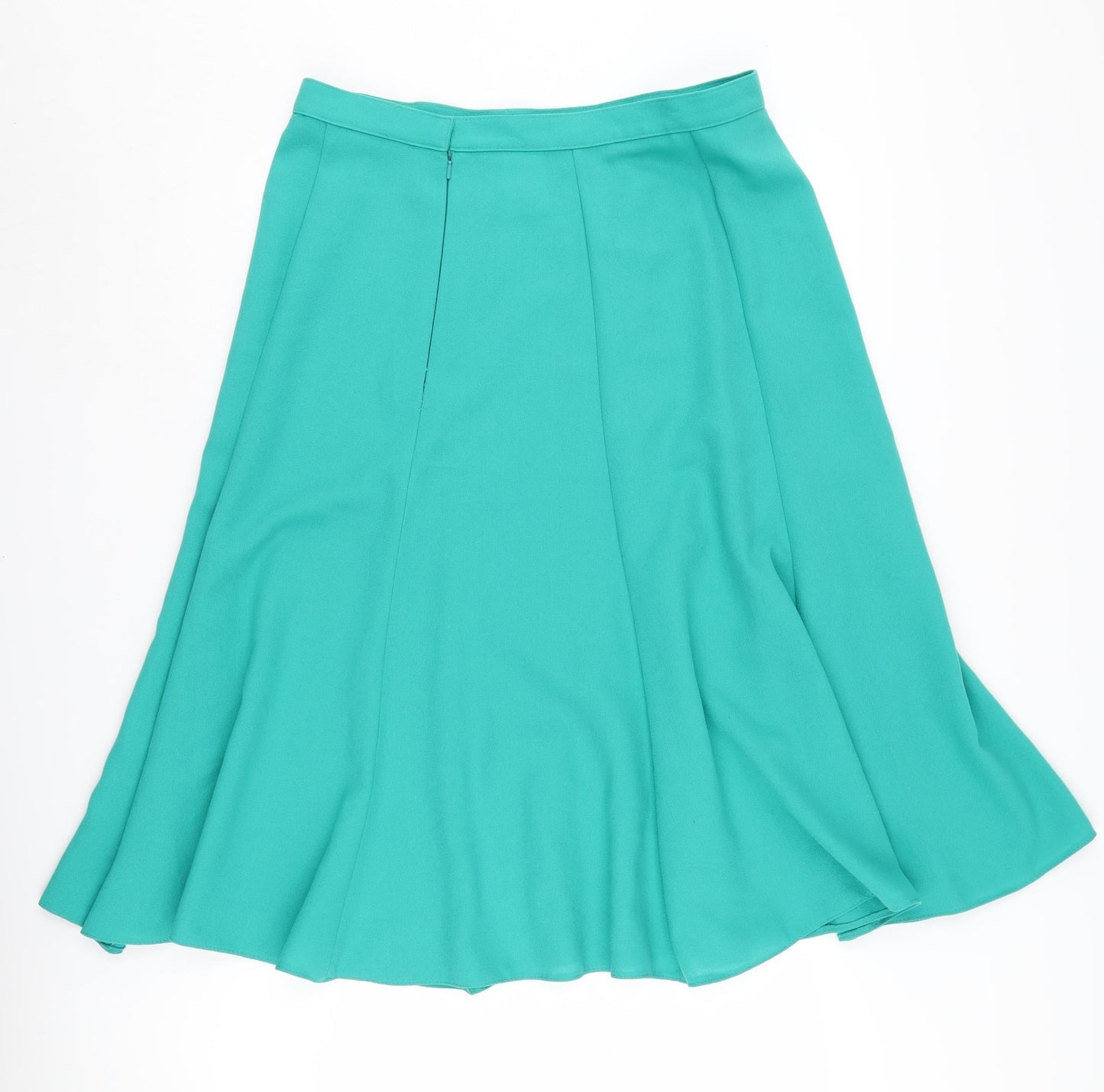 St Michael Women's Green A-Line Long Skirt Size 18