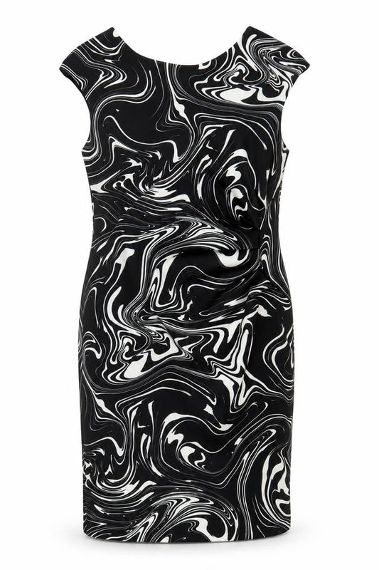 Roman Women's Black Knee Length Sheath Dress Size 14