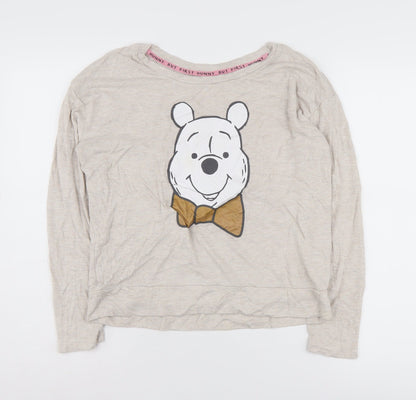 Preloved Disney Teens Beige Winnie the Pooh Pullover M Casual - Front
