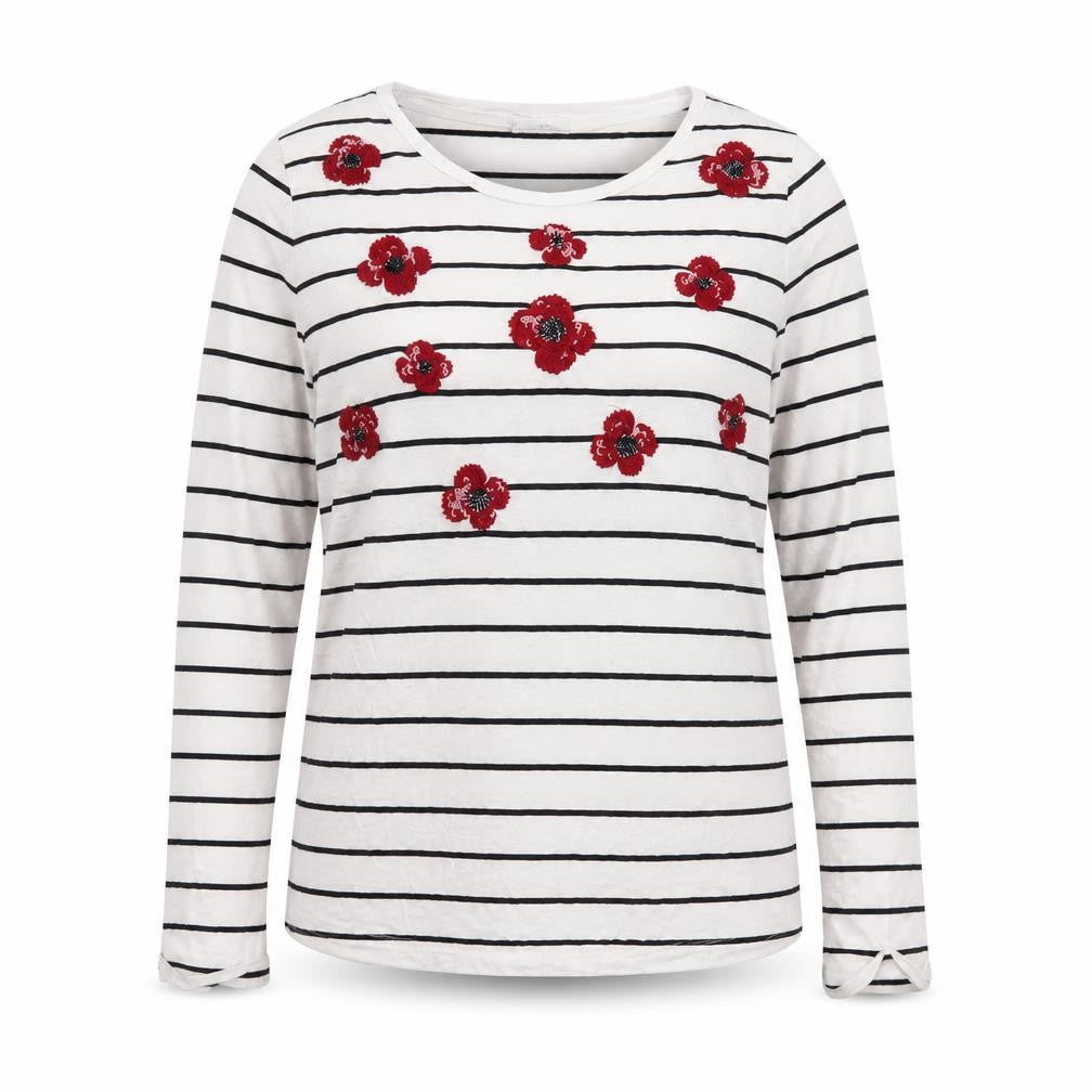 Marks & Spencer Women White Embroidered Pullover 16