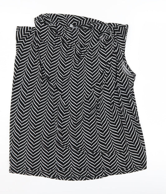 Next Women's Black Sleeveless Cowl Neck Blouse