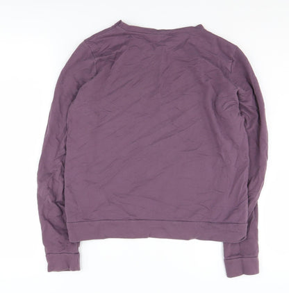 Back view of ASOS Women's Purple Cotton Pullover Sweatshirt UK 10