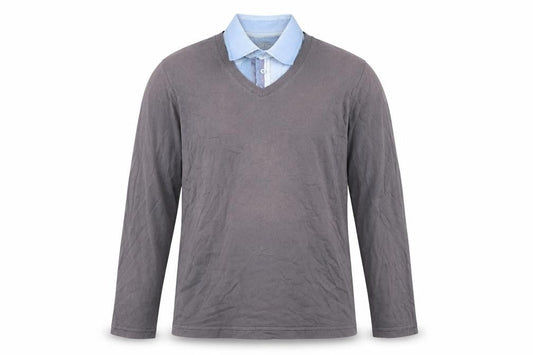 Ted Baker Men's Grey Blue Casual Long Sleeve Shirt