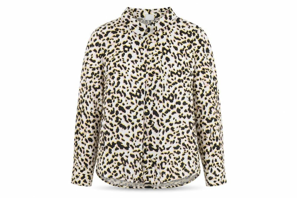 ICHI Women's Multicoloured Animal Print Blouse Size 8