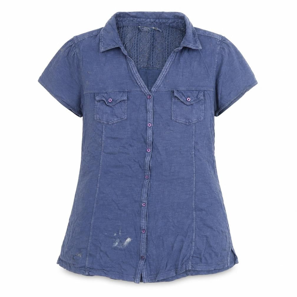 FatFace Women’s Blue Button-Up Shirt Size 12