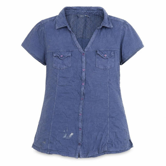 FatFace Women’s Blue Button-Up Shirt Size 12